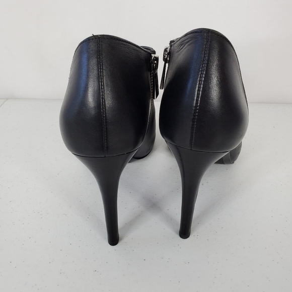 Michael Kors Elodie Leather Open Toe Bootie Size 9.5 Cut-Out Side Zip Stiletto - Picture 10 of 16